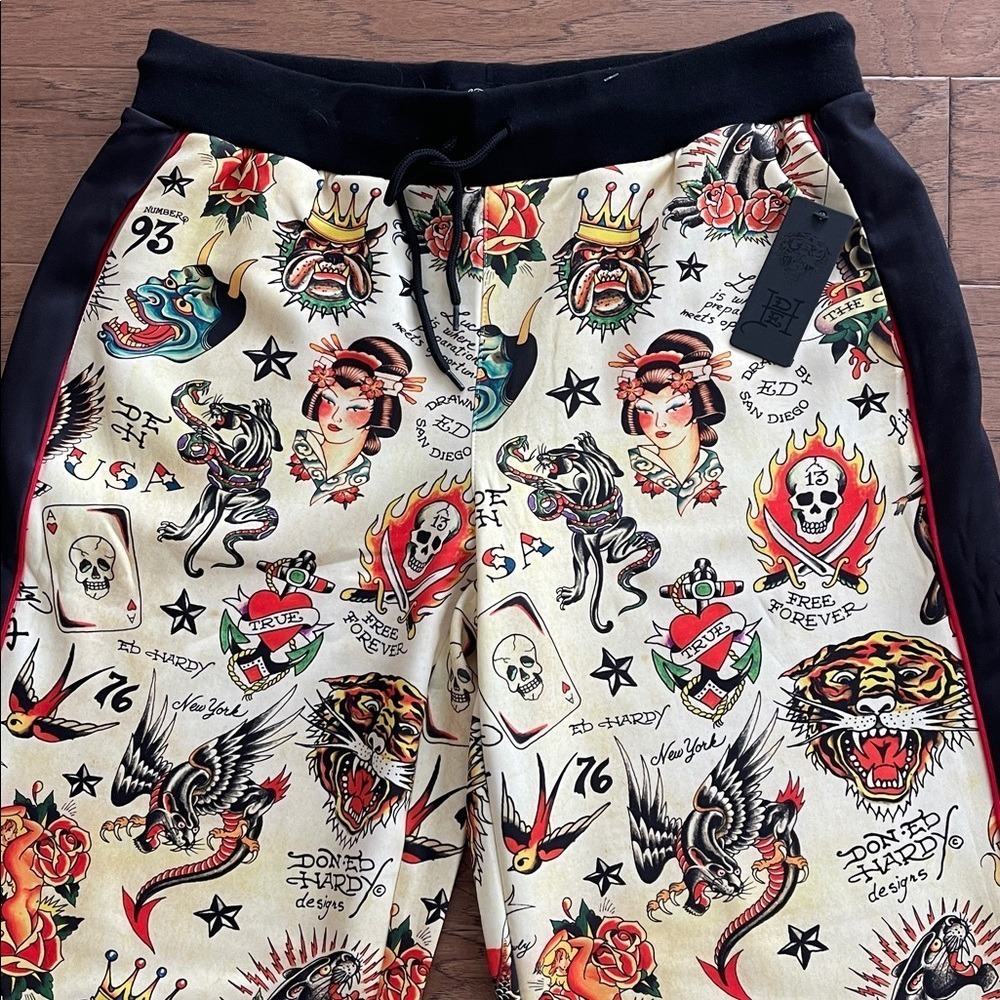 Ed Hardy Y2K‎ Style Women's Track Pants Large NWT - Picture 5 of 12